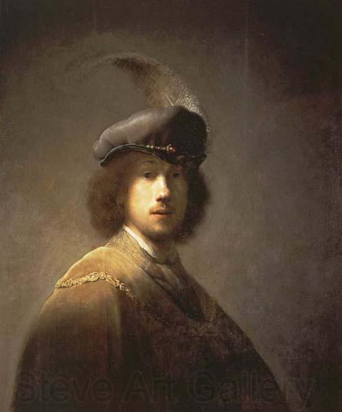 Rembrandt van rijn Self-Portrait with Plumed Beret Spain oil painting art